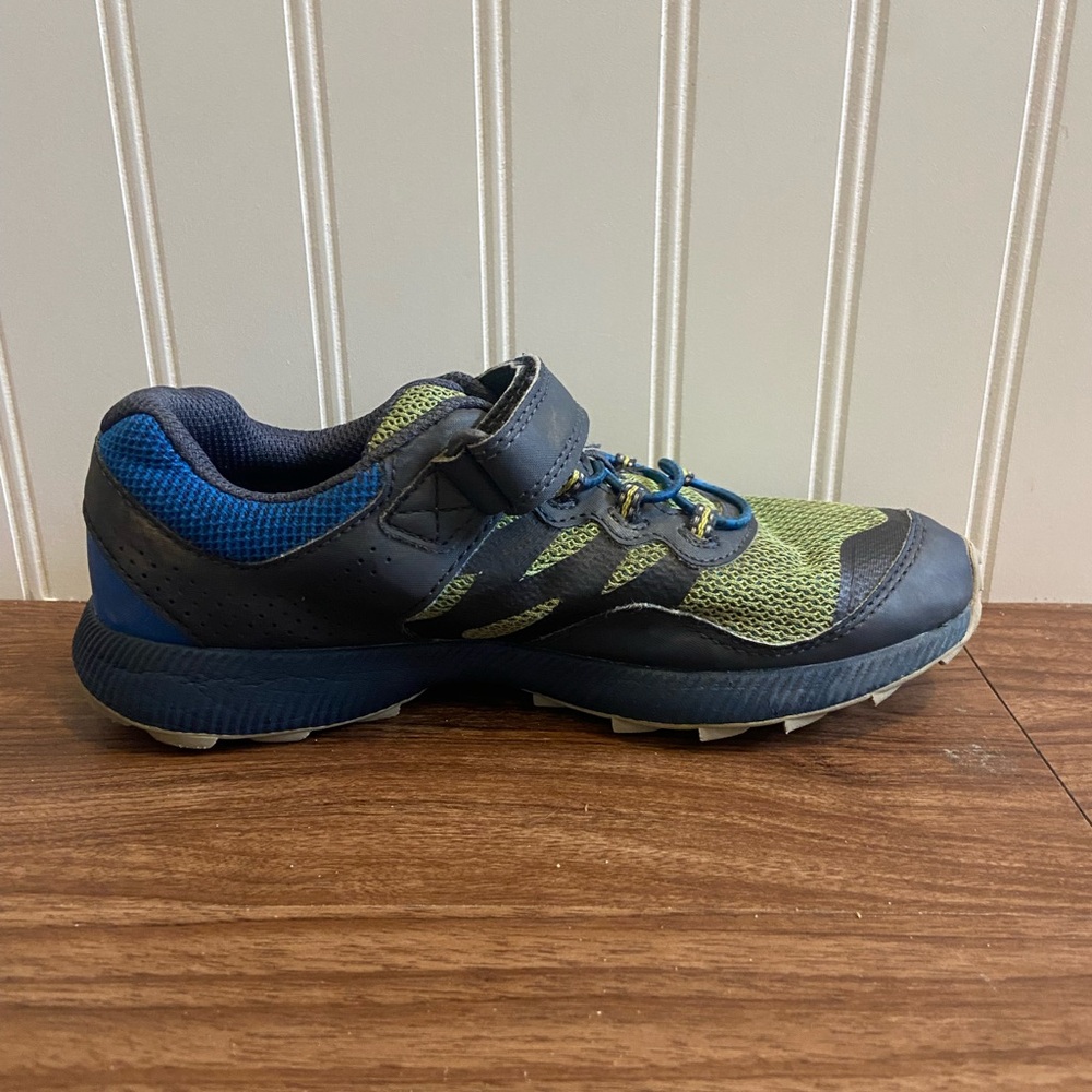 Merrell Nova 2 Trail Runner Sneaker Hook & Loop Blue Green Youth 3 - Picture 6 of 12
